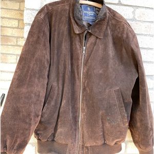 Browning gold leather jacket, chocolate, L